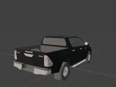 Toyota Hilux Low-poly 3D model