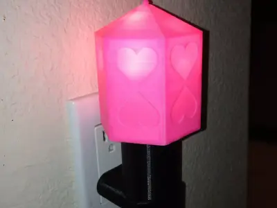 Valentine Night Light Free 3D print model