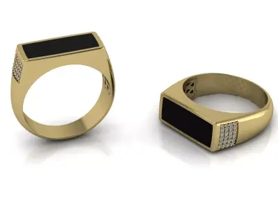Jewelry Mens Ring Gold 3D print model get