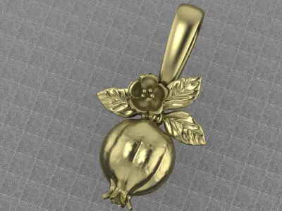 pomegranate pendant 3D print model 3D print model