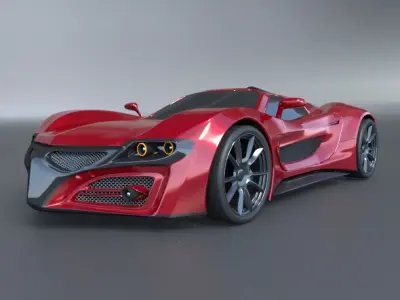 Axanos concept car 3D model
