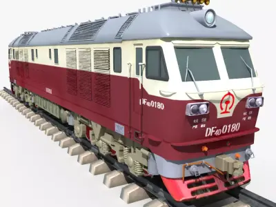 Dongfeng 4D Diesel Locomotive 3D model