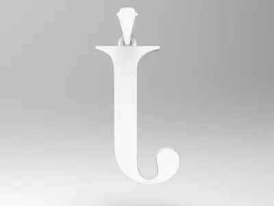 Alphabet Latin J 3D print model