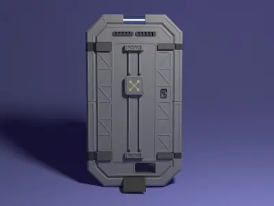 Sci -fi door v2 Free 3D model