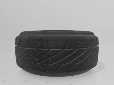 Yokohama Parada r17 Strech tire Super detail - 8J and 9J 3D model