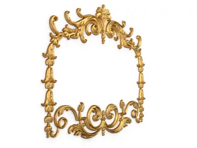 Plaster decorative frame ornament 26 3D model