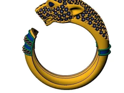 Fashion unique ring 3D model
