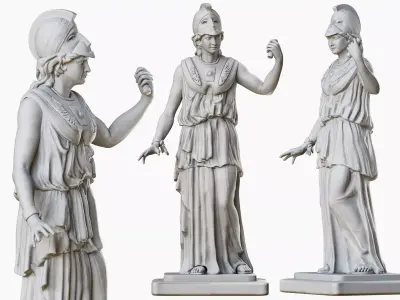Afina statue of greek goddess 3D print model