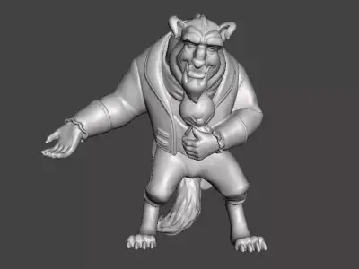 THE BEAST SCULPTURE FIGURE MODEL STATUE TOY ORNAMENT 3D print model