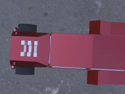 Hot Rod  Low-poly 3D model