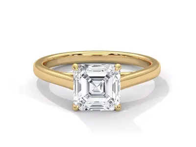 solitaire ring with detail images and 360 render videos 107 3D print model