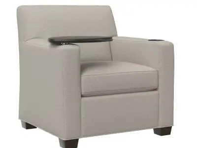 Lounge Chair With Tablet Cupholder 3D model