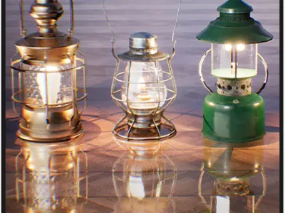 Ultimate Lanterns Pack  13  Assets Low-poly 3D model