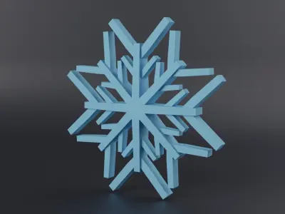 Snowflake Low-poly 3D model