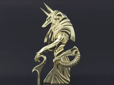 Egyptian-style pendants Anubis  3D print or CNC model  3D print model