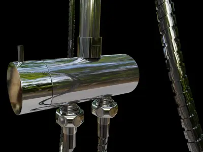 shower head and hand held 3D model