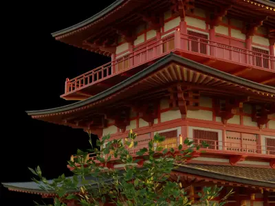 pagoda japanese 3D model