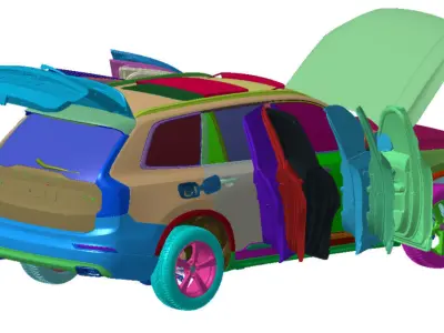 VOLVO XC90 2016 Vehicle 3d scan model 3D model