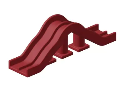 Plastic High Lift Bridge Toy 3D model