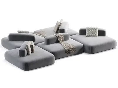 Modular sofa Flow Plus by Aatom 3D model