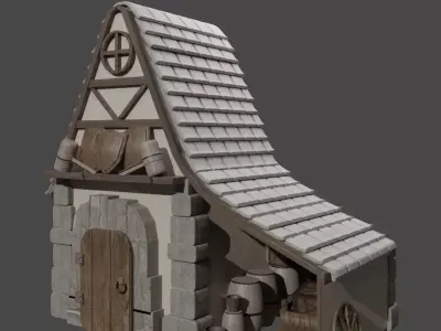 Blacksmith house Cottage Style 3D model