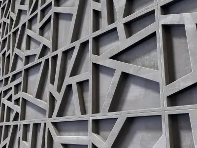 Tile concrete angle line n5 3D model