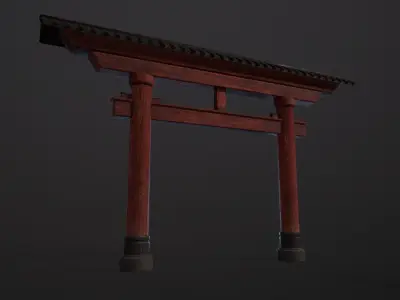 Torii Gates Low-poly 3D model