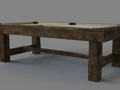 Game Room Billiard Table 3D model