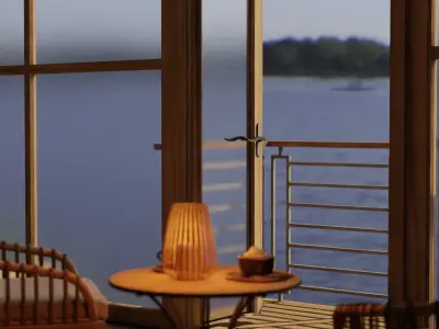 Treehouse - Blender Scene Free 3D model Free 3D model