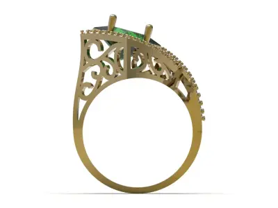 Womens Engagement Cocktail Ring model jr00301 3D print model