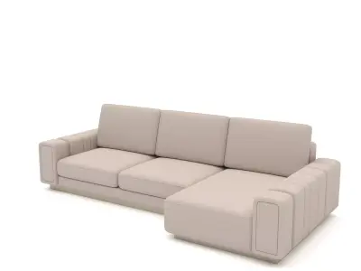 classic sofa Low-poly 3D model
