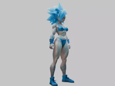 Cell Shaded Comic Character Low-poly 3D model