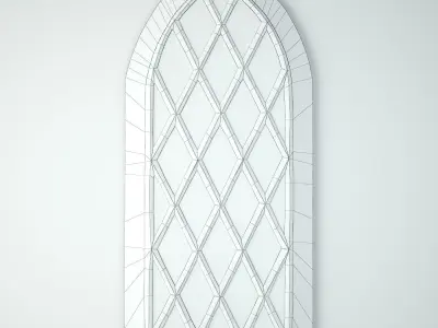 English Gothic Revival Church Window Mirror 3D model