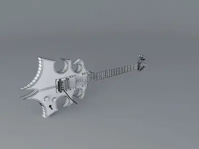 Evil Christmas tree guitar Free 3D model