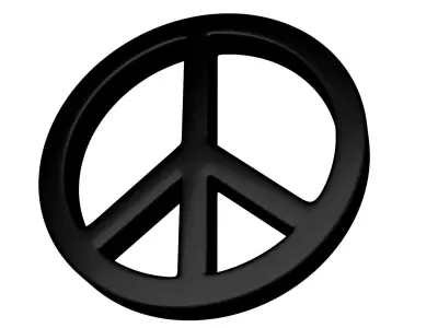 Peace Symbol 01 3D model