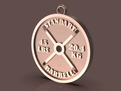 Barbell standart pendant 3D print model