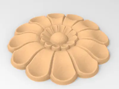 Floral Wood Carving for Furniture - 40 3D model