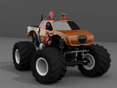 car 4 Wheeler Low-poly 3D model