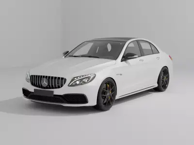 Mercedes C CLASS Low-poly 3D model