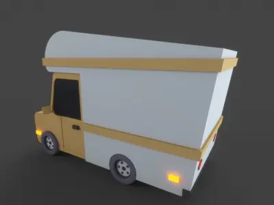 old car Low-poly 3D model