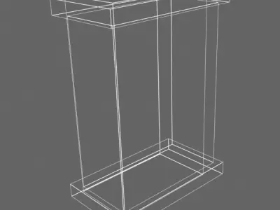 Wall Light Fixture C1  low poly Low-poly 3D model