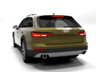 AUDI A4 ALLROAD 2017 LOWPOLY Low-poly 3D model