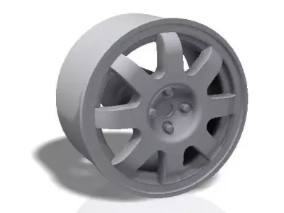 8 spokes rim - print model 3D print model