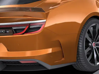 LowPoly Generic Muscle Car v2 2018 3D model