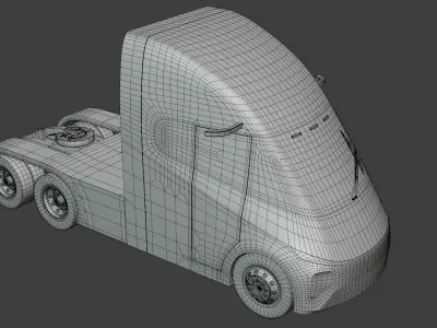 Future truck exterior 3D model