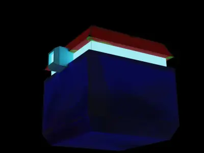  Chest in 3d low poly Low-poly 3D model