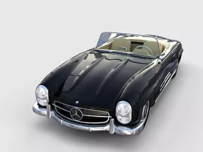 Mercedes 300SL Roadster W198 rev 3D model