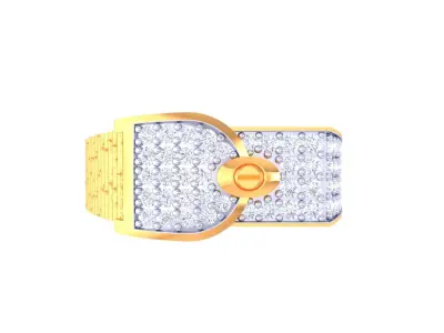 Mens gemstone diamond men Ring with details images 37 3D print model