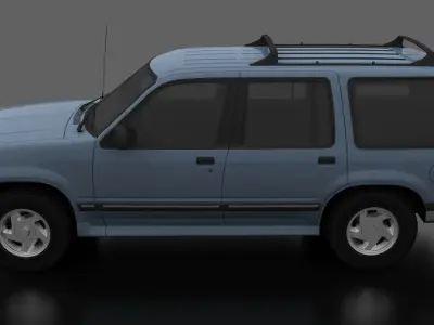 Explorer XLT 1991 Low-poly 3D model