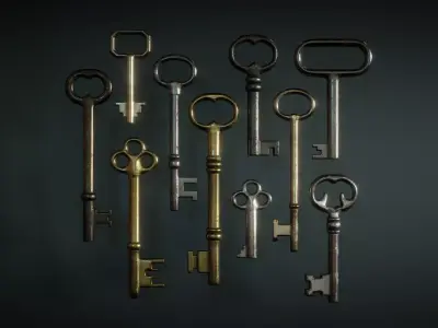 Old Keys Low-poly 3D model